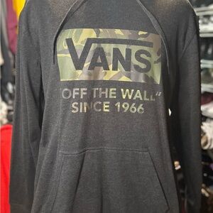 Gray Vans off the wall Hoodie